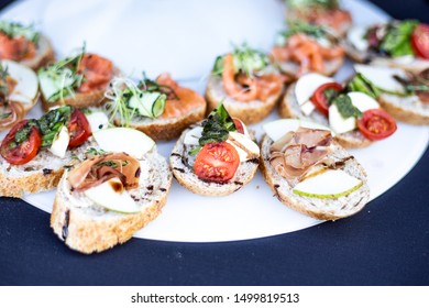 Catering food tapas canape fresh food  - Shutterstock ID 1499819513