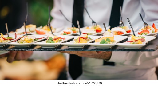 Catering Service Finger Bites Food Buffet Slate Tray Slate Tray