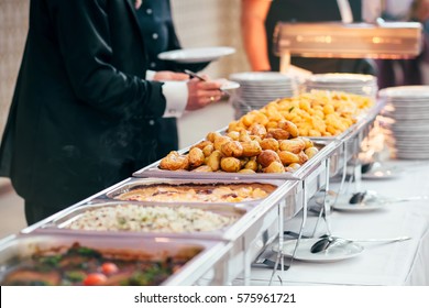 Catering Wedding Buffet Food Table.