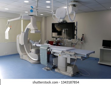 Cath lab is a room in hospital with diagnostic imaging equipment used to visualize the arteries of the heart.