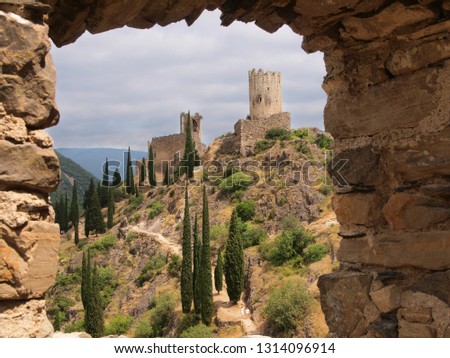 Cathars ruins of Chateau de Lastours
