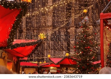 Similar – Image, Stock Photo Christmas market at Cologne Cathedral