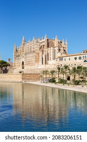 Cathedral Catedral de Palma de Mallorca La Seu church architecture travel traveling holidays vacation portrait format city in Spain