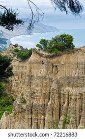 Cathedral Cliffs South Island Of New Zealand, Near Gore