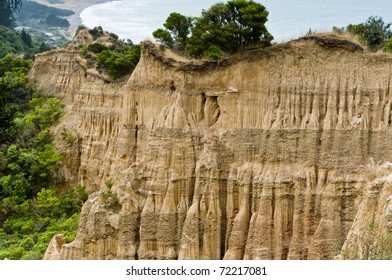 Cathedral Cliffs South Island Of New Zealand, Near Gore