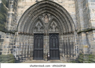 Cathedral Doors In Glasgow, Scotland