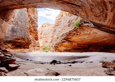 Cathedral Gorge Cave in the Purnululu National Park Western Australia. - Shutterstock ID 2296875837