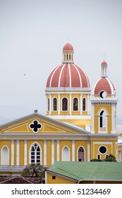 the cathedral of granada in granada nicaragua central america viewed from la merced church rooftop