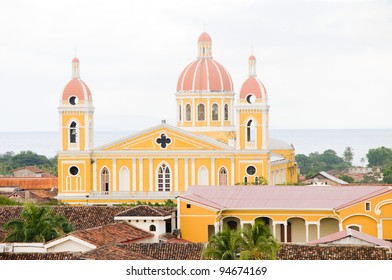 Cathedral of Granada Nicaragua Central America Spanish tile rooftops panorama