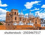 Cathedral of the Immaculate Conception of Cuenca, also called Cuenca Cathedral, or New Cathedral, located in the city of Cuenca - Ecuador. Gothic Renaissance style inspired by St. Peter