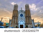 Cathedral of the Immaculate Conception on Independence Square in Port of Spain, the capital of Trinidad and Tobago