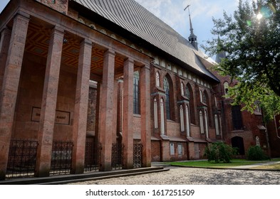 Königsberg Cathedral And Kant's Grave In Kaliningrad On A Sunny Summer Day