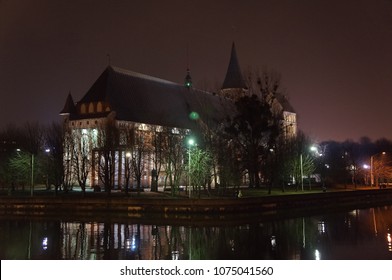 Königsberg Cathedral In The Night, Kaliningrad, Russia