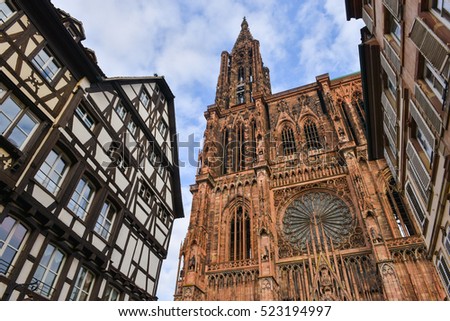 Cathedral Notre Dame of Strasbourg, Cathedral Notre Dame of Strasbourg, Bas Rhin, Alsace, France