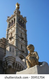 Cathedral Notre-Dame-de-la-Garde in Marseille, France, Europe