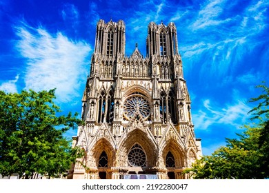 Cathedral of Our Lady of Reims, France - Shutterstock ID 2192280047