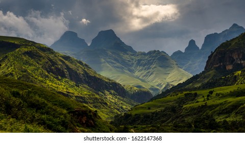 Cathedral Peak Range In The  Drakensberg South Africa