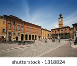 Cathedral at Prampolini Square. Reggio Emilia. Emilia Romagna, Italy