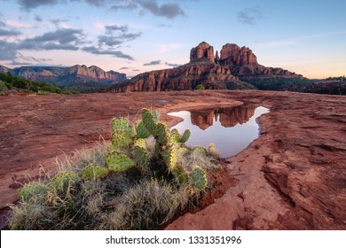 Cathedral Rock At Sunset.