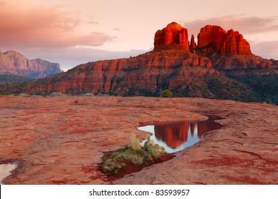 Cathedral Rock At Sunset