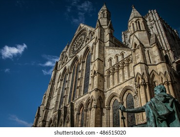 Cathedral And Roman Statue In York In England The UK