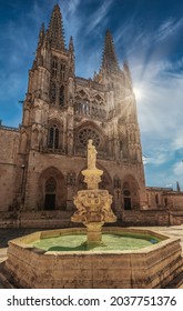 The Cathedral of Saint Mary of Burgos, Burgos, Castille and Leon, Spain. An UNESCO World heritage landmark along the Way of St. James - Shutterstock ID 2037751376