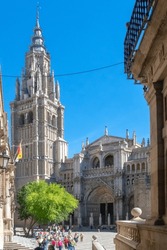 The Cathedral Of Saint Mary. Toledo, The City Of Three Cultures: Christian, Muslim And Jewish. Spain. Europe.
