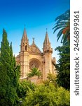 The Cathedral of Santa Maria of Palma and Parc del Mar near, Majorca, Spain