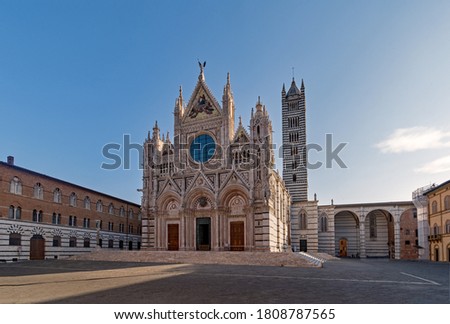 The Cathedral of Siena at the Tuscany Region in Italy 