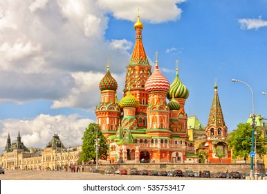 Cathedral of St. Basil at the Red Square in Moscow, Russia.