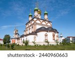Cathedral of St. Sergius of Radonezh on a sunny August day. Trinity-Varnitsky Monastery. Varnitsy. Yaroslavl region, Russia