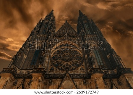 Cathedral of St. Vitus, Wenceslas and Vojtech - a Gothic Catholic cathedral in Prague Castle, seat of the Archbishop of Prague. The cathedral is ranked among the pearls of European Gothic