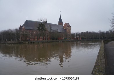 Königsberg Cathedral, View From The Other Side Of Pregel River, Kaliningrad