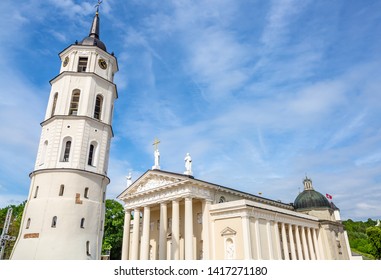 The Cathedral Of Vilnius And Vilnius  Bell Tower,Lithuania 