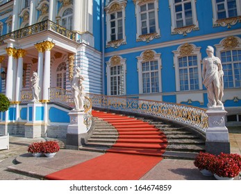 Catherine Palace located in the town of Tsarskoye Selo near Saint Petersburg, Russia