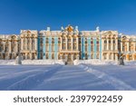 Catherine palace and park in winter, Pushkin (Tsarskoe Selo), Saint Petersburg, Russia