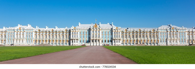 The Catherine Palace is a Rococo palace located in the town of Tsarskoye Selo (Pushkin),  Saint- Petersburg, Russia