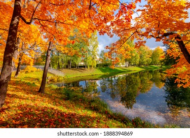 Catherine park in autumn, Tsarskoe Selo (Pushkin), Saint Petersburg, Russia - Powered by Shutterstock