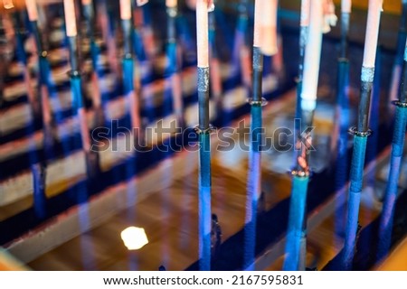 Cathodes put into electrolytic solution to get copper powder