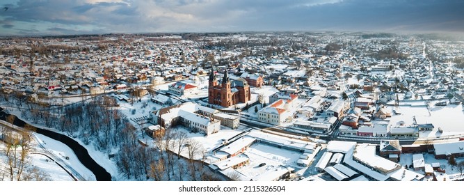 Catholic Church In Rezekne.  City Located In Latgale Region Of Eastern Latvia