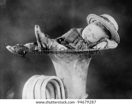 Similar – Image, Stock Photo Child and tuba Tuba Music