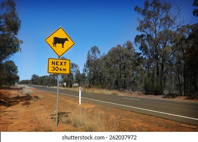Cattle crossing sign