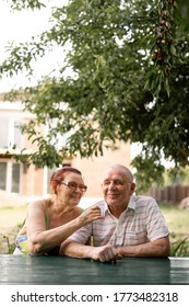 CAUCASIAN Couple Of Silent Generation In Their 80s. Happy Senior Healthy Man And Woman