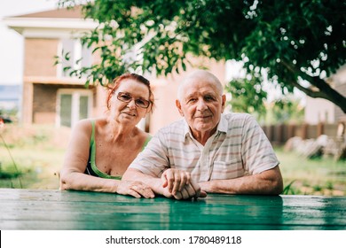 CAUCASIAN Couple Of Silent Generation In Their 80s. Happy Senior Healthy Man And Woman