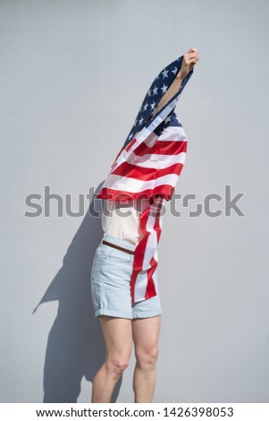 Similar – African boy with American flag