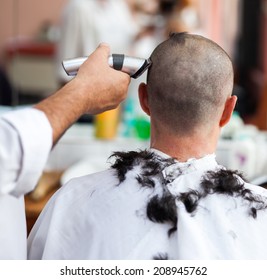 Royalty Free Bald Man Getting Haircut Stock Images Photos