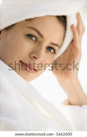 Similar – Young woman receiving a head massage in a spa center