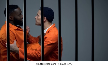 Caucasian Prisoner Fighting With Black Inmate, Discrimination, Jail Overcrowding