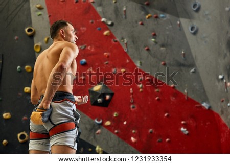 rock climbing in harness naked Amsterdam nude model for rent