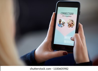 caucasian woman finding connection with other singles on dating app, modern lifestyle relationship